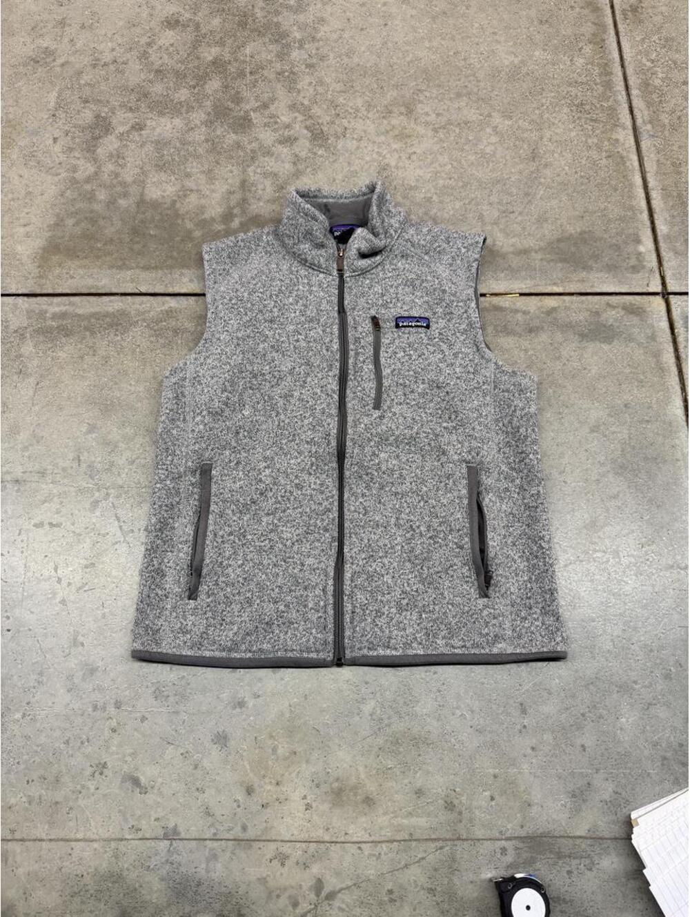 vintage patagonia better sweater grey full zip fleece vest size medium